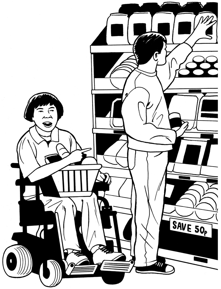 support shopping groceries